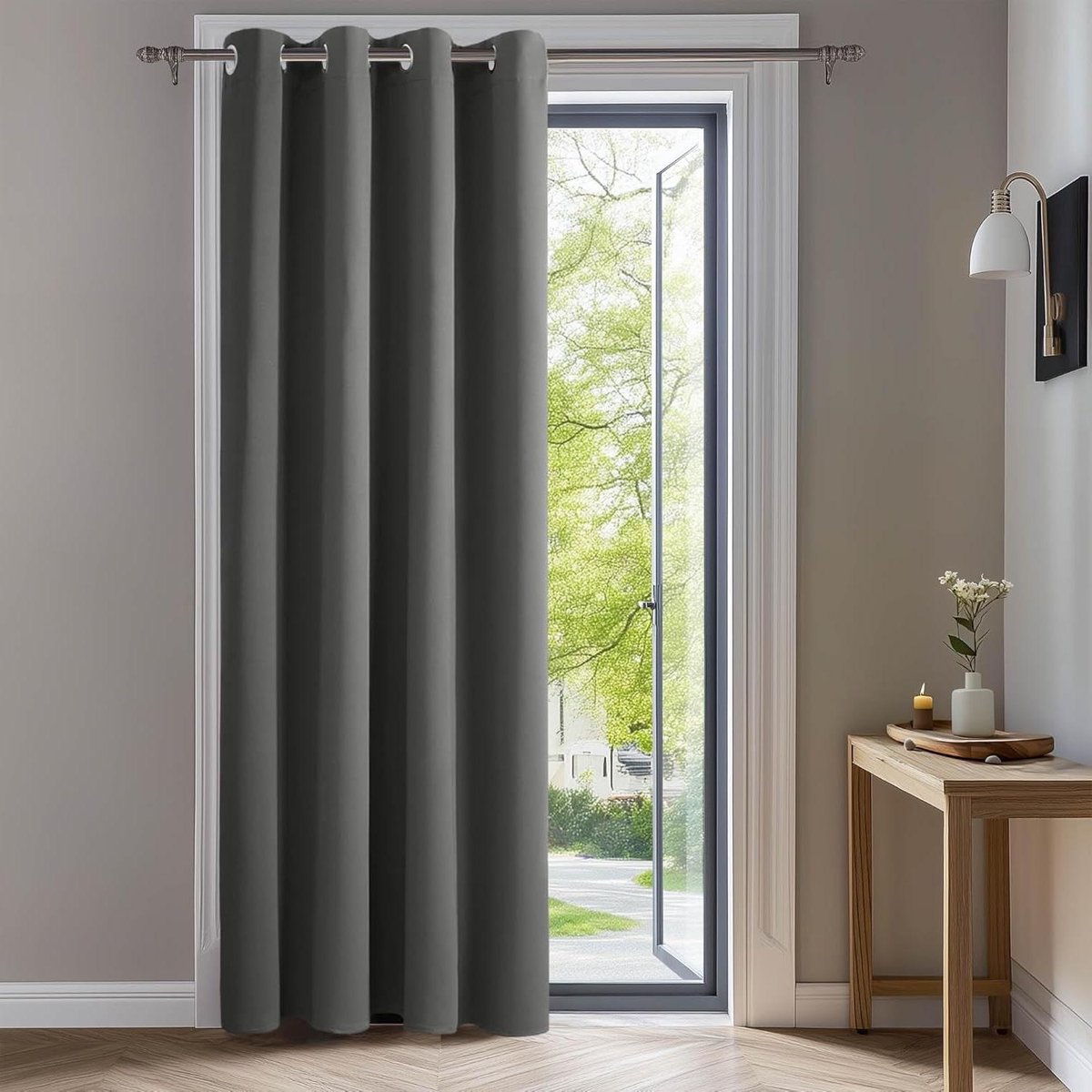 Verduisterende Gordijnen - Lichtgrijze Gordijnen - Slaapkamer Decoratie - Warmte Isolerend - 140x175 cm - Lichtgrijs