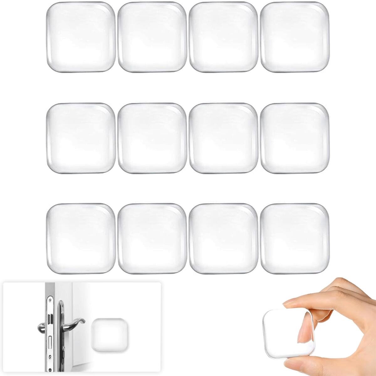 12 stuks - Deurstoppers - 4 cm - Muurbeschermers - Anti-botsingspads - zelfklevende muurbeschermer - siliconen deurstoppers - zachte deurdemper - antibotsingsstickers - stopper voor muren - voor muur, koelkast, kasten - transparant