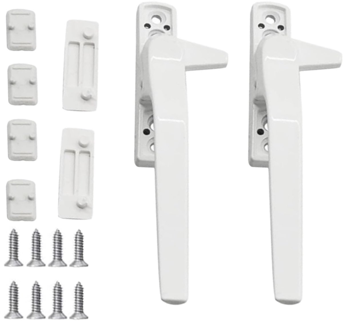 SolidKeus - Set van 2 Lockable Raamhandles in Wit voor Ramen en Deuren