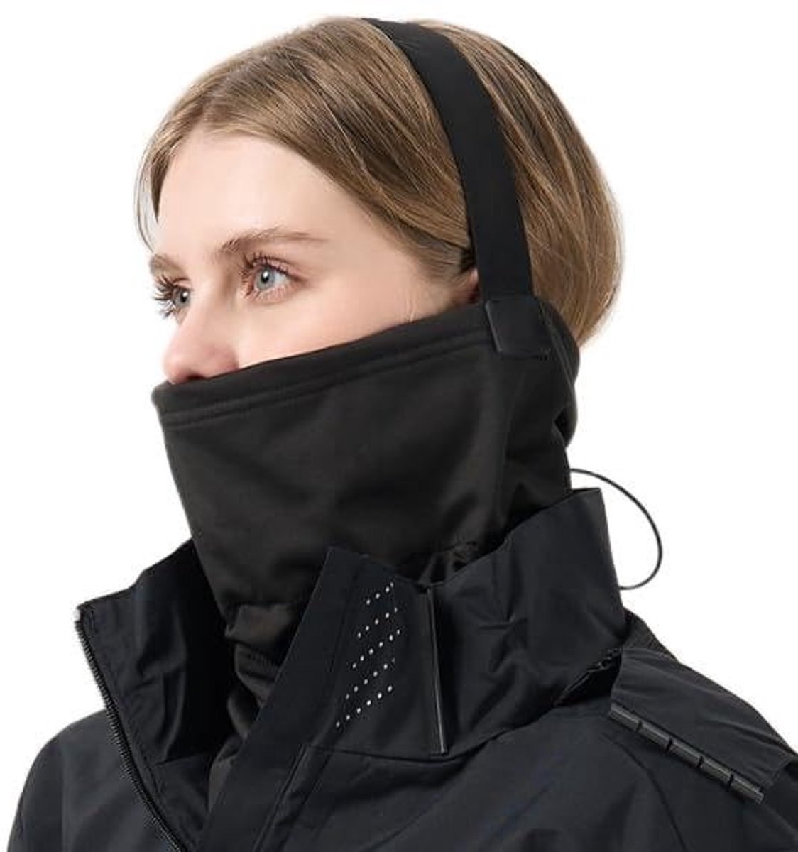 SolidKeus - Winddichte Fleece Buis Sjaal met Verstelbare Trekkoord