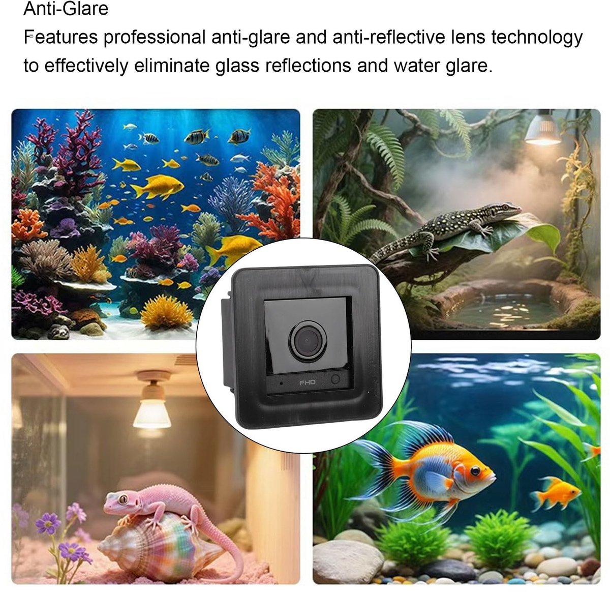 SolidKeus - 2K HD Aquarium Camera met Nachtzicht en Beweging Detectie