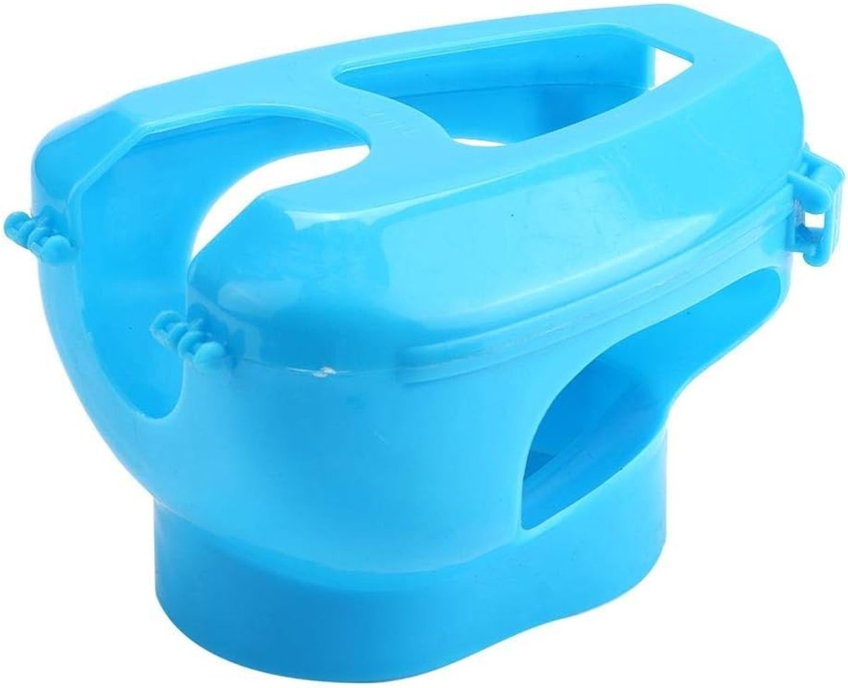 Vast te monteren kunststof houder voor duivenvoeding - Ideaal voor injectievoeding en vogelbenodigdheden (Blauw)