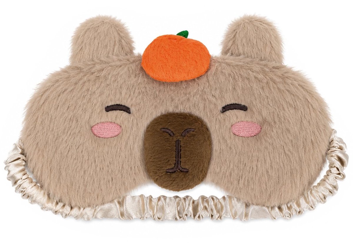 SolidKeus - Zachte Oogmasker met Schattige Capybara Motief