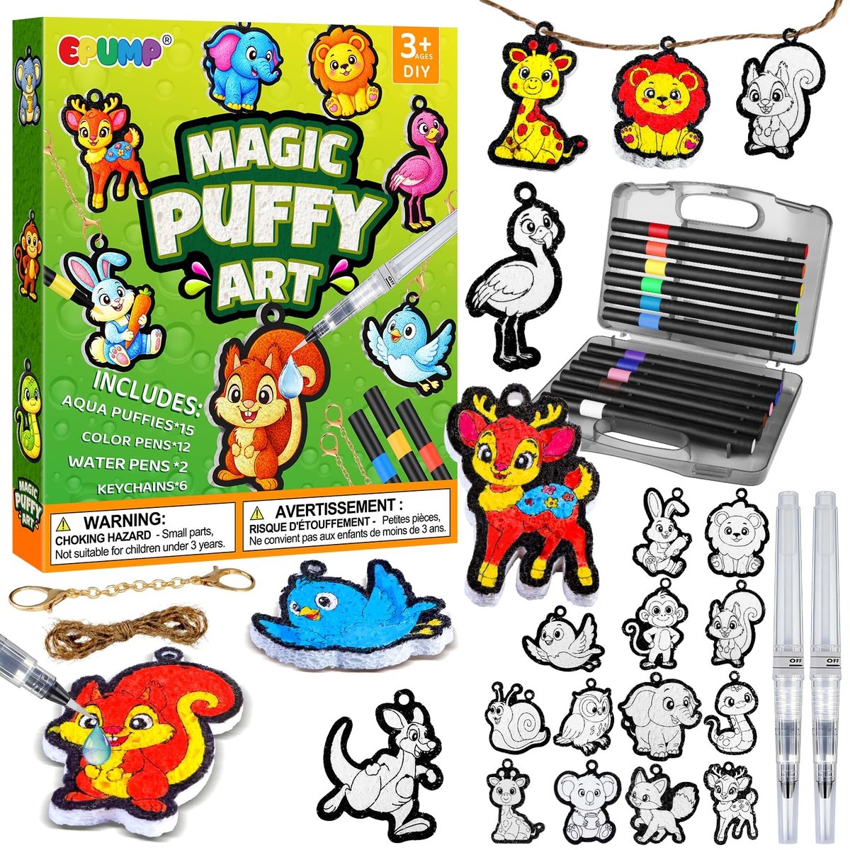 SolidKeus - 15-delig Kunstset voor Kinderen met 3D Verf en Accessoires