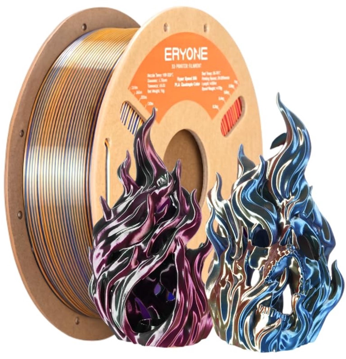 SolidKeus - 3D Printer Filament PLA 1.75mm Viervoudige Kleur Coextrusie 1kg