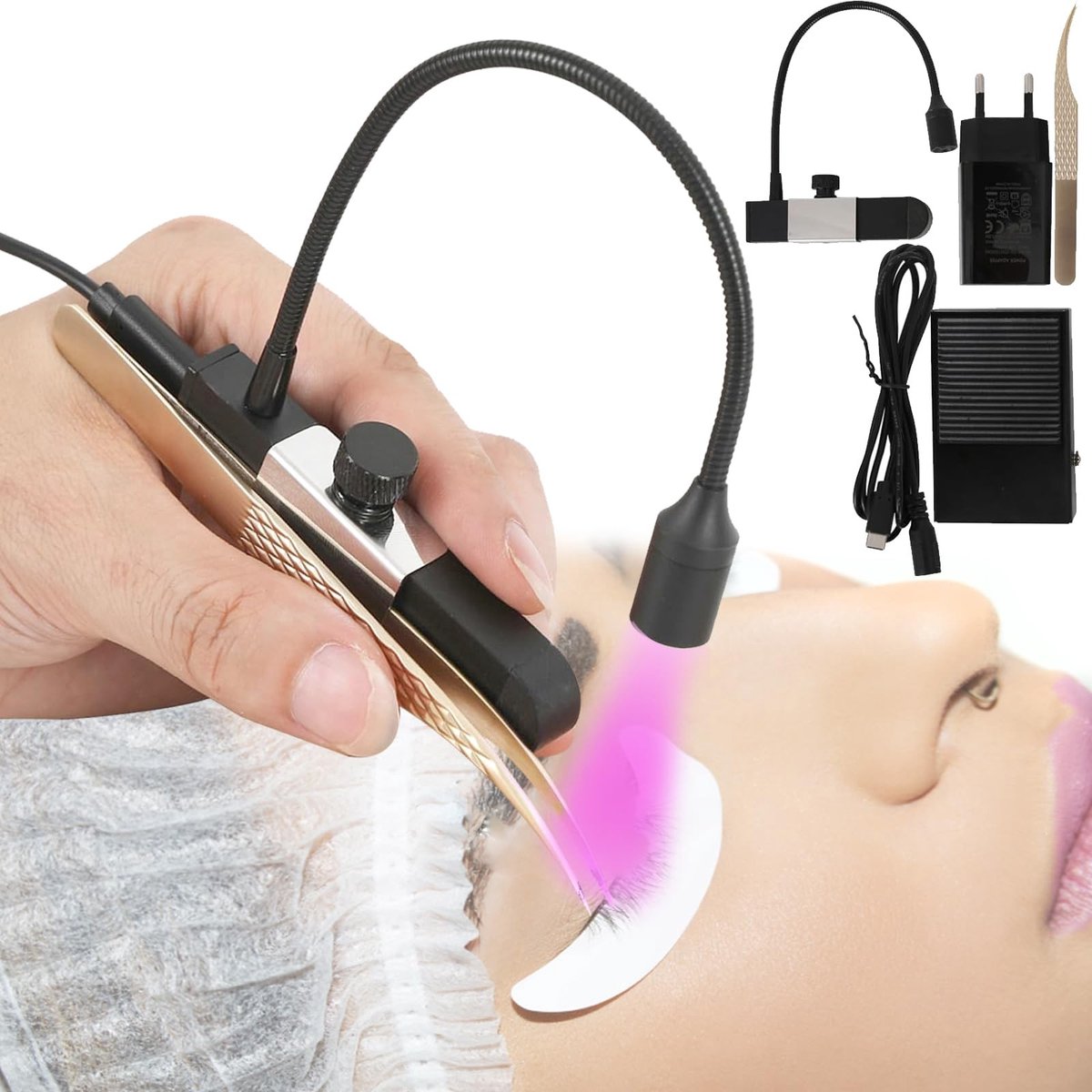 SolidKeus - Handheld UV Lamp voor Wimperextensions met Voetpedaal