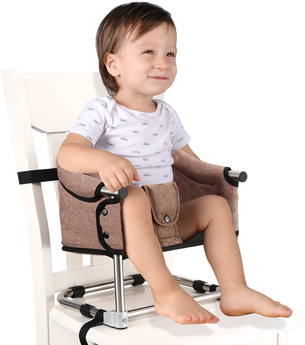 SolidKeus - Draagbare Baby Booster Stoel met Veiligheidsgordel en Draagtas