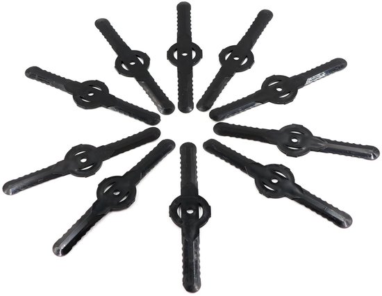 30 stuks - vervangende messen van kunststof, trimmermessen, maaiermessen, maaieraccessoires, vervangende messen voor snoerloze trimmers - (zwart) van Merkloos	 — afbeelding 3