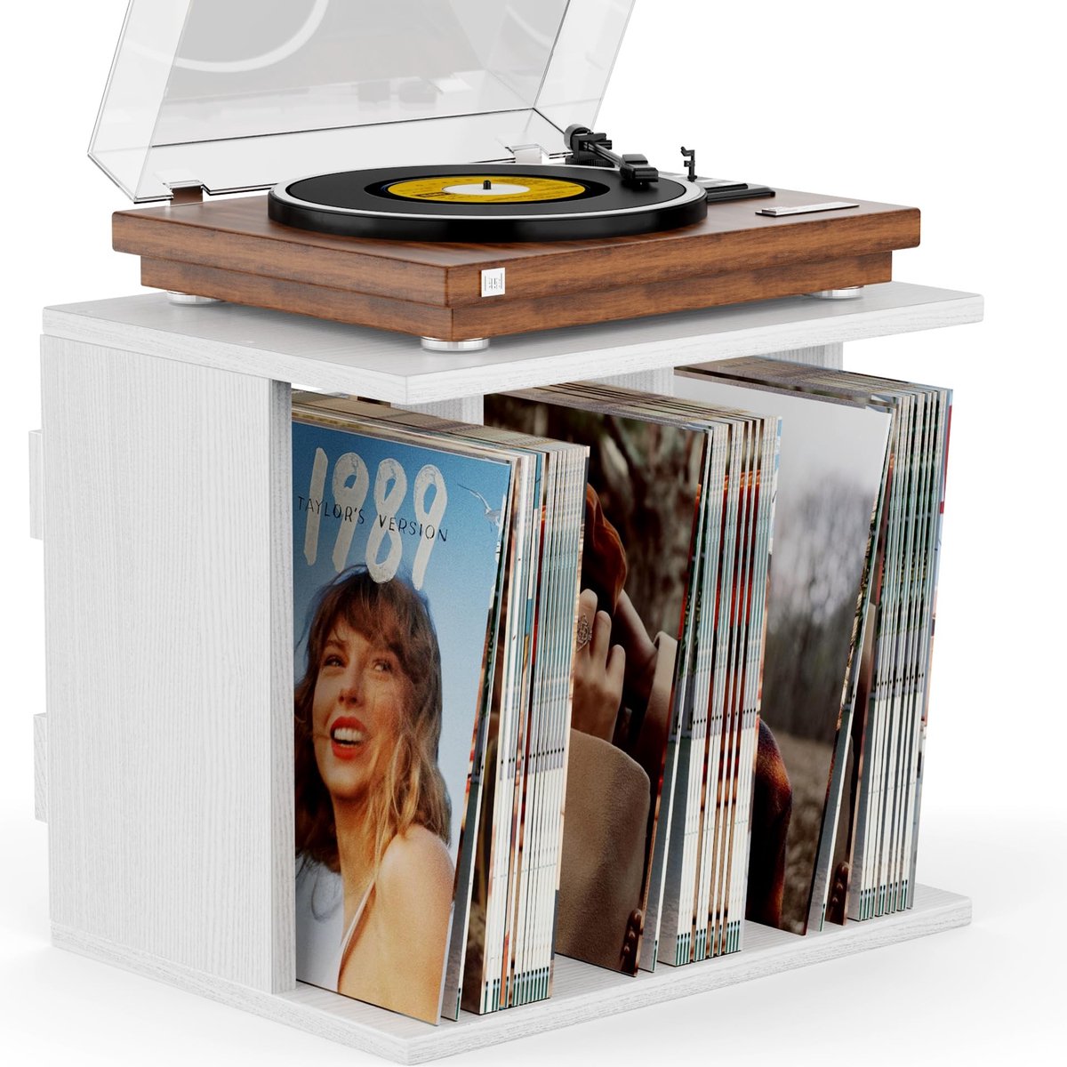 SolidKeus - Vinyl Record Opbergmeubel met 3 Compartimenten