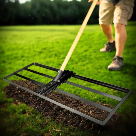 Handmatige Tuin gelijkmatiger 90cm - Krachtige Tuin Hark — afbeelding 3
