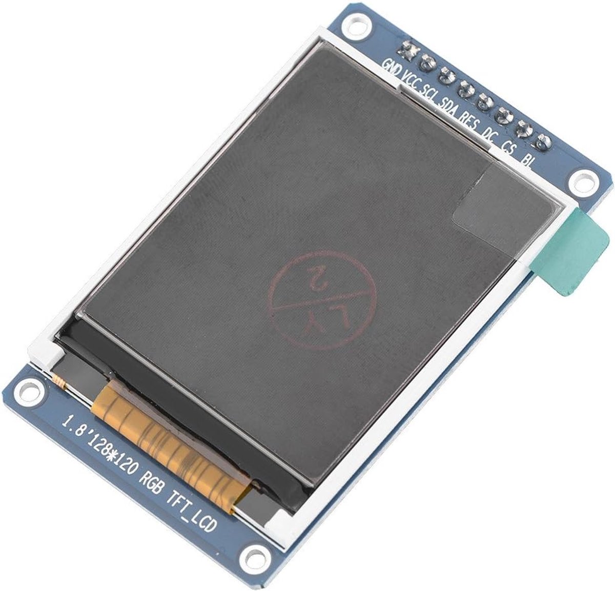1,8" ST7735 SPI seriële poort 128x160 volledige kleur TFT LCD-schermmodule, bedieningsbord 8-pins, met horizontale of verticale aanpassing