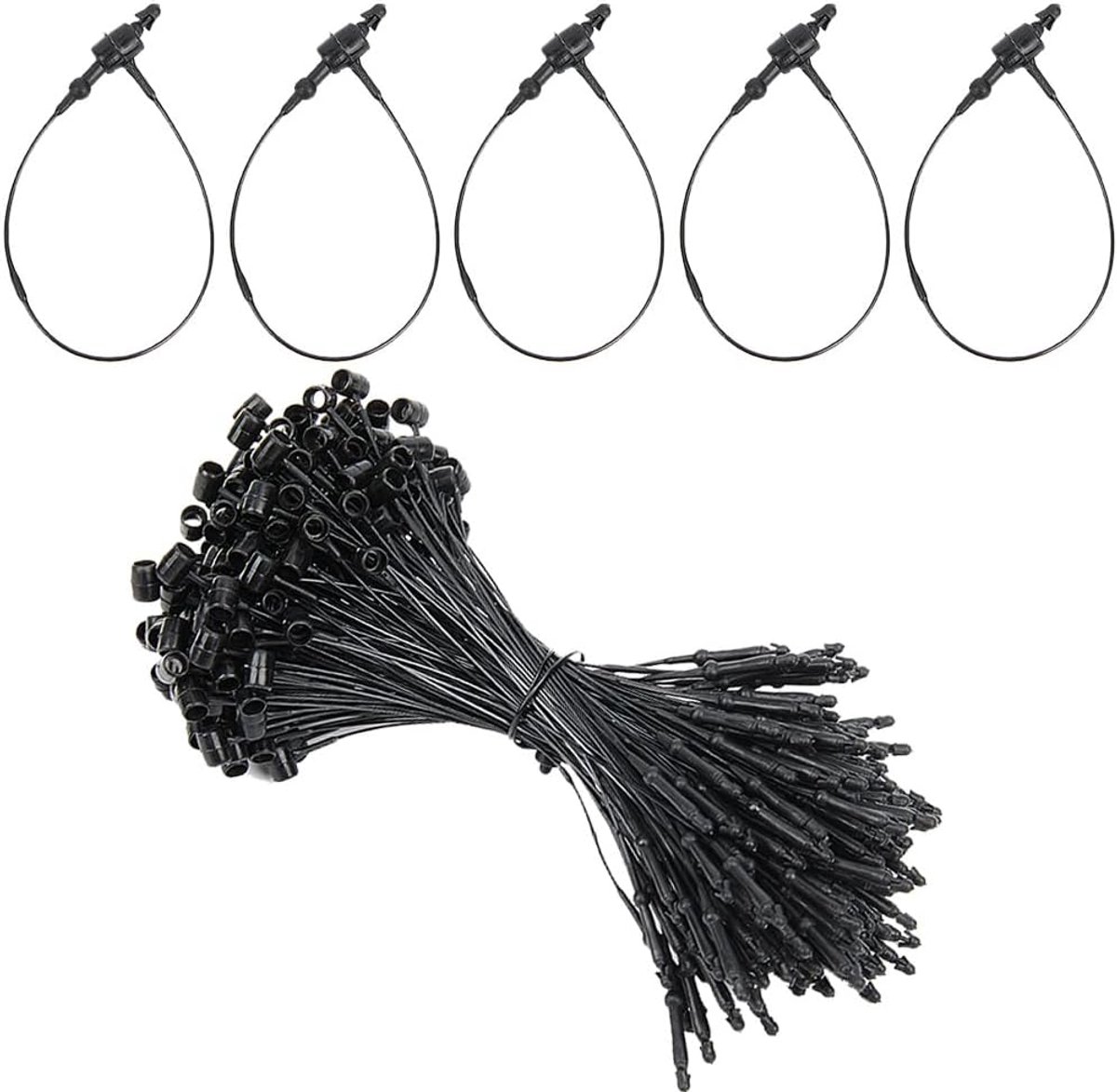 3,26 Inch 2000Pcs Zwarte Plastic Bevestigingsmiddelen Hang Tags Prijskaartje Pins Snap Lock Tag Detailhandel Plastic Gesp Kleding Ties voor Detailhandel Kleding Schoenen Accessoires
