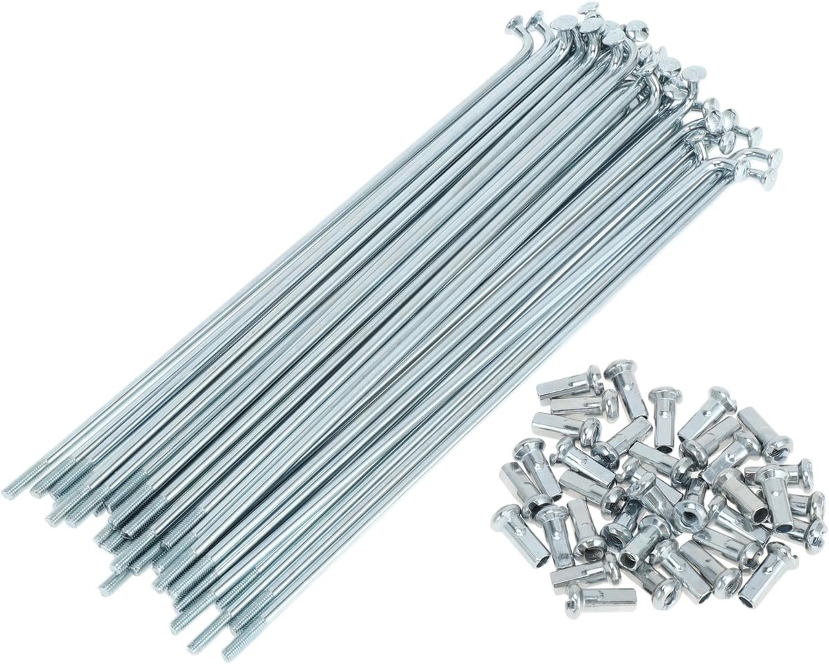 Spaken 12G 157mm Lengte Fiets Wiel Spaken Zilver Tone Carbon Staal Gegalvaniseerd