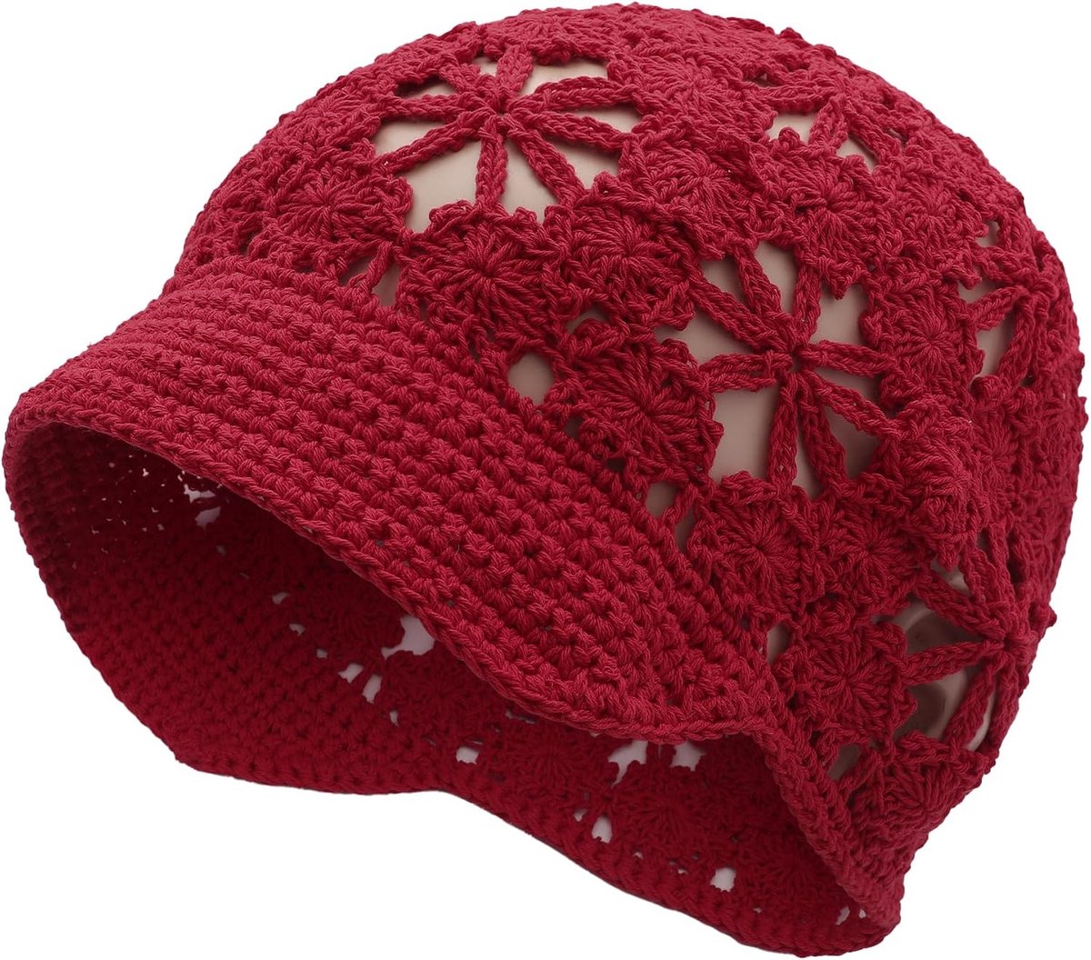 Slouchy Gehaakte muts voor dames, handgemaakte gehaakte muts, vizier
