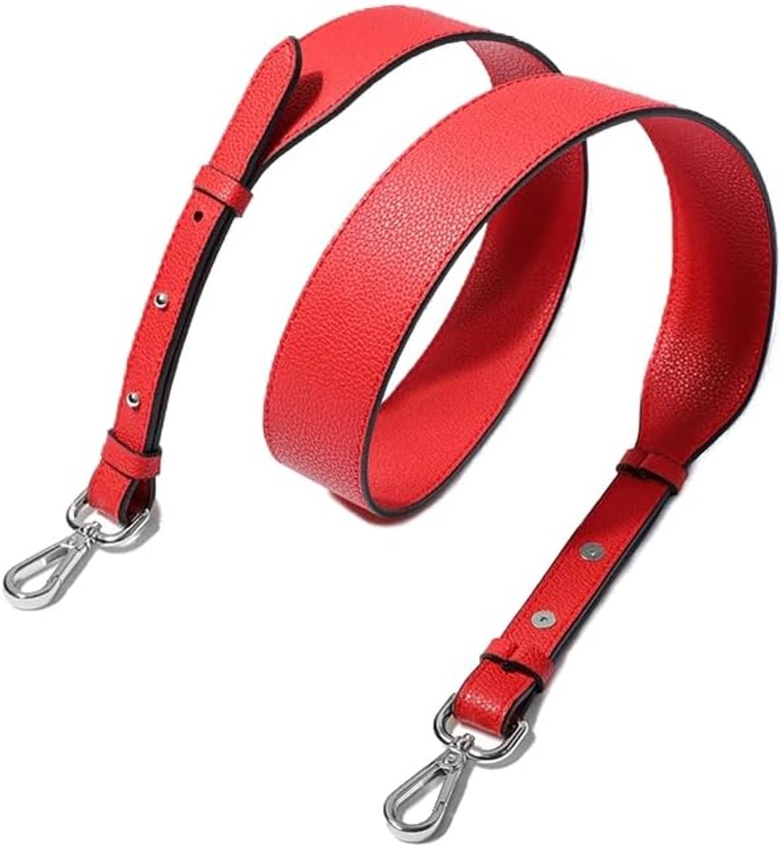 Schouderriem voor tassen, 106-110 cm, 3,8 cm breed, universeel, lederen schouderriem voor handtassen, schoudertassen, accessoires, rood