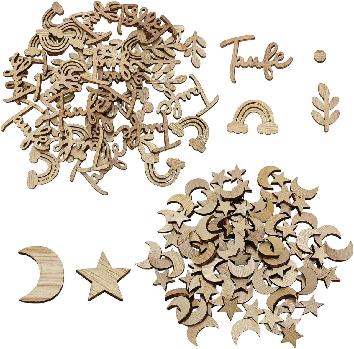 180 houten strooidecoratie, doopdecoratie, doop, decoratie, doop, decoratie, tafeldecoratie, communie