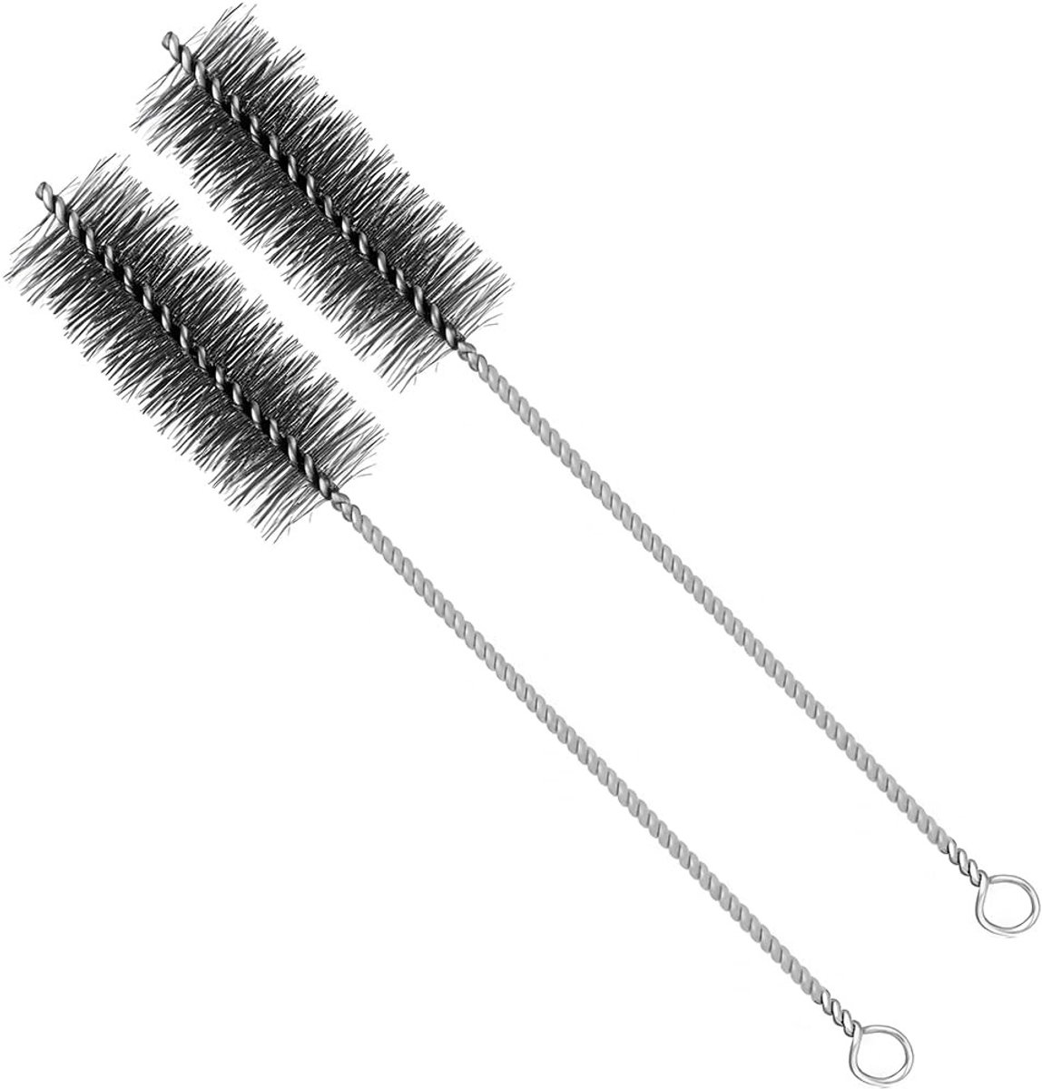 Set van 2 Flexibele Staal Draad Schoonmaakborstels voor Kachelpijpen, 40 mm Diameter, Ideaal voor Open Haard, Rookpijp en Radiator, Totale Lengte 30 cm