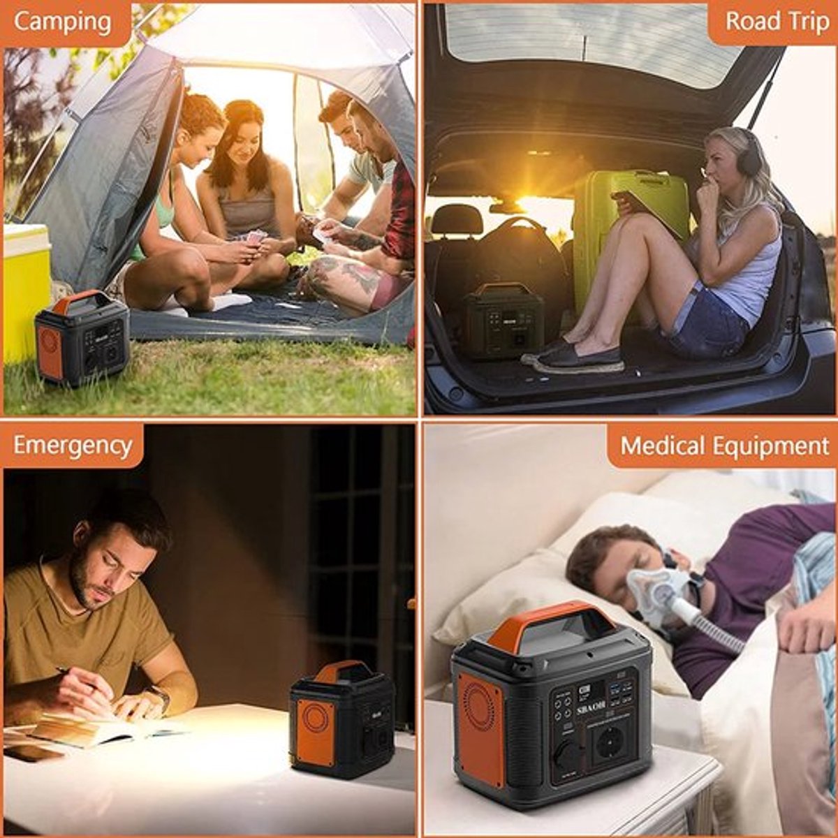 Powerstation - Generatoren - Aggregaat - Stroomgenerator - Generator - 300W - 296Wh - 230V AC & DC Poorten - Draagbare Power Station - Snelle Oplaadfunctie - LED Zaklamp – Geschikt voor Reizen & Kampere