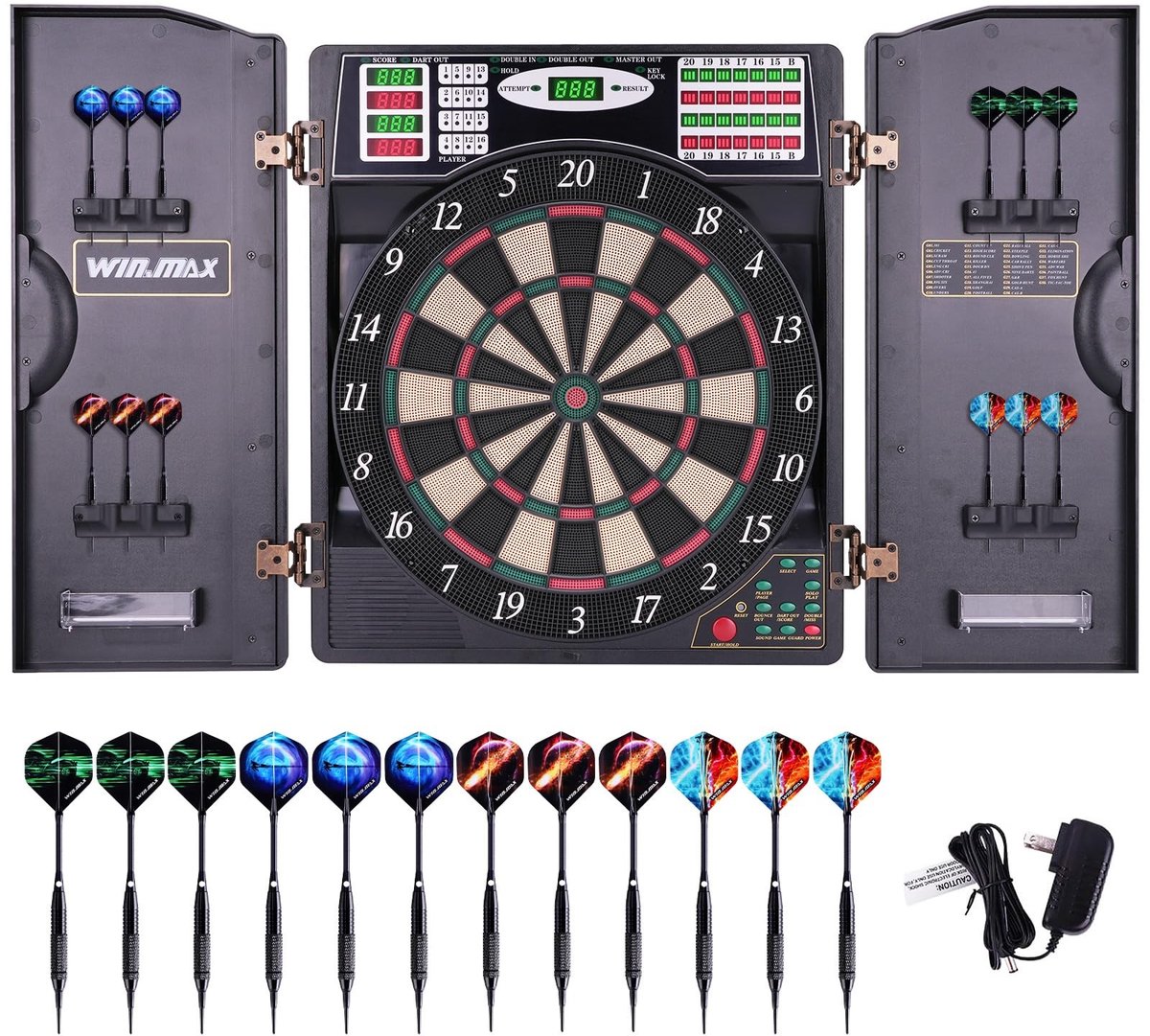 SolidKeus - Elektronisch Dartbord met LED en 12 Soft Darts