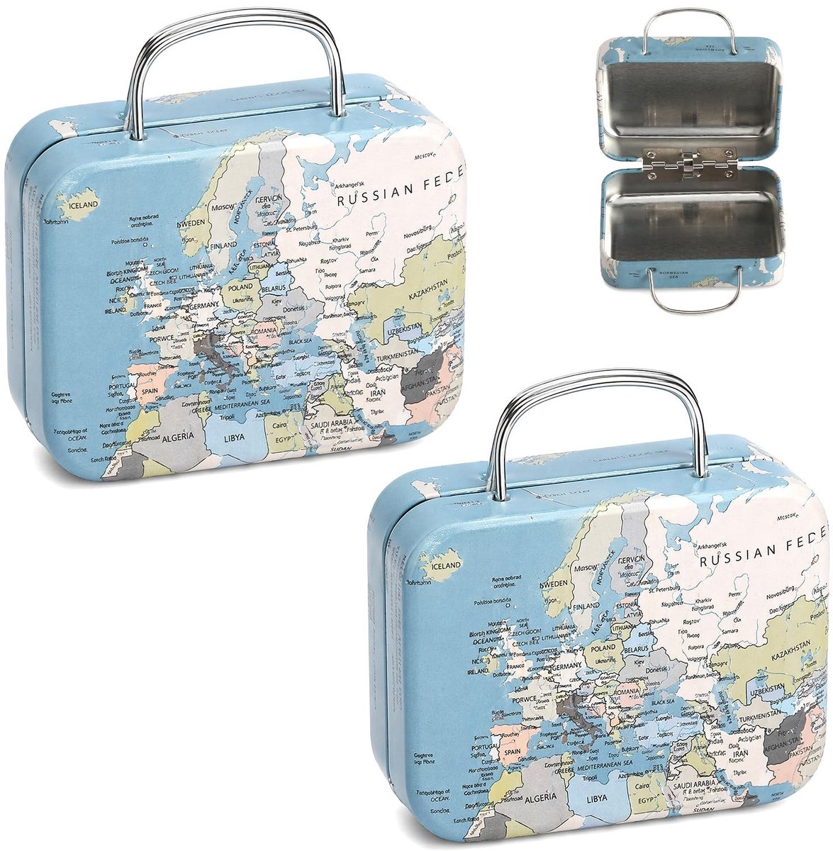 SolidKeus - Set van 2 Mini-Reiskoffers met Handvat voor Cadeaus en Sieraden