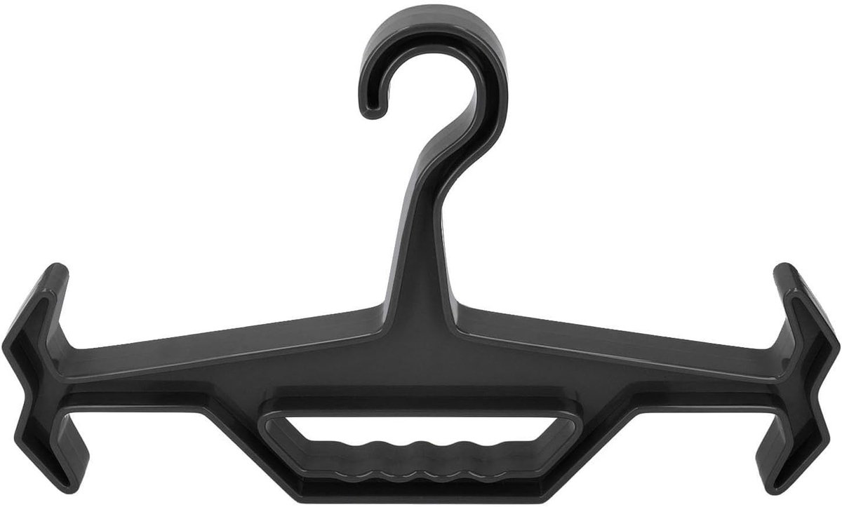 Tactische Hanger voor Politie- en Duikuitrusting, Sterke Wetsuit Hanger met Draaghandvat voor Kleding en Accessoires, Zwart 1 Pack