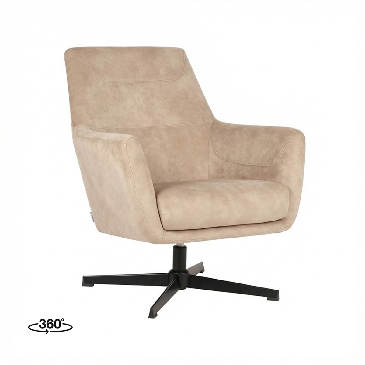 LABEL51 Toby Fauteuil - Naturel - Velvet - One Size