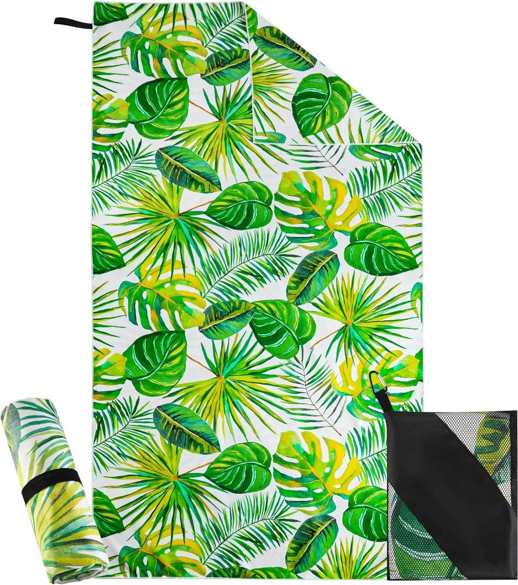 XXL Strandhanddoek - Groen - 200 x 100 cm - Sneldrogende Microvezel - Voor Dames en Heren