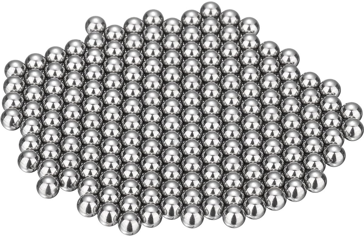 200 stuks roestvrijstalen precisieballen 5 mm G100 voor lak mengen, fietslagers en doe-het-zelf projecten
