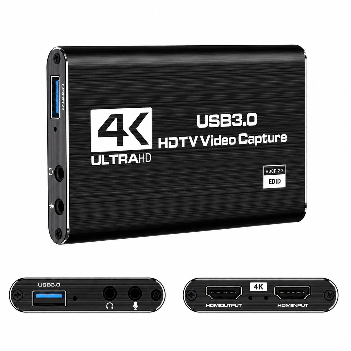 Video Capture Card – HDMI naar USB 3.0 – 1080P 60FPS – HDCP 2.2 – Game Capture Kaart – Live Streaming & Opnemen – Plug & Play