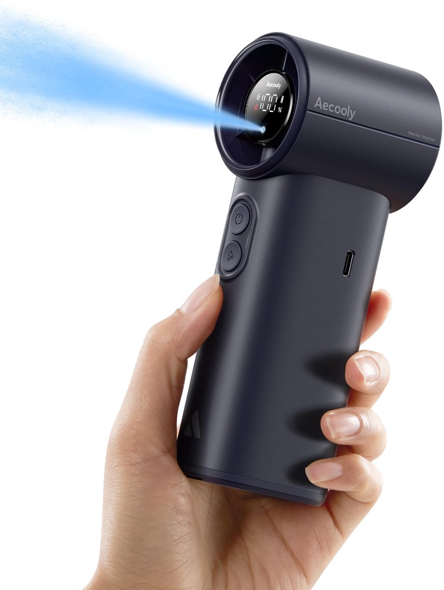 Omgoods - Handventilator met Vernevelingsfunctie voor Extra Koeling