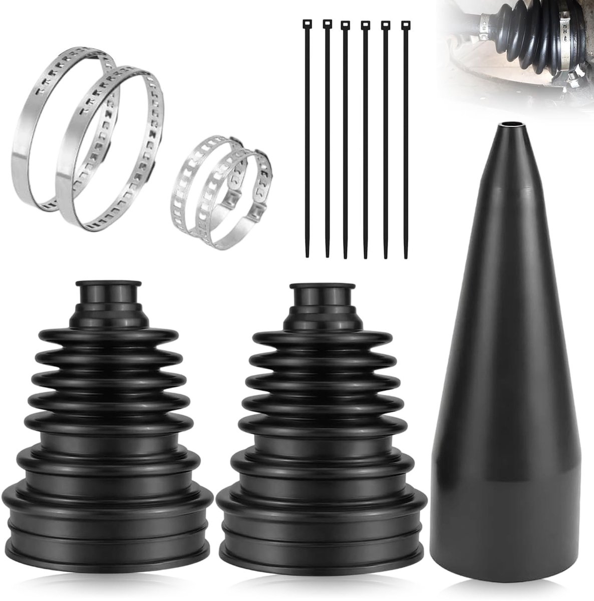 SolidKeus - Set van 3 Universele Asmanchetten met Reparatieset