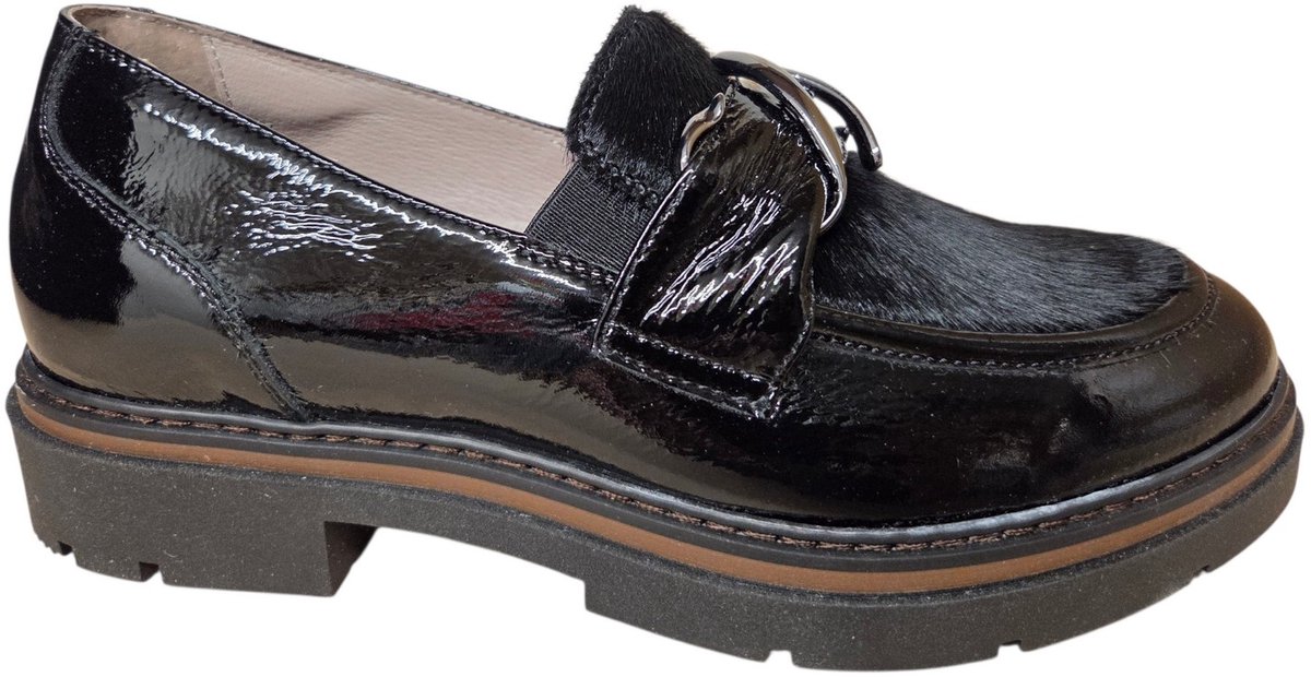 DL Sport 6766 934 04K Scillak Nero Instappers Zwart Lak Dames - Zwart - 39