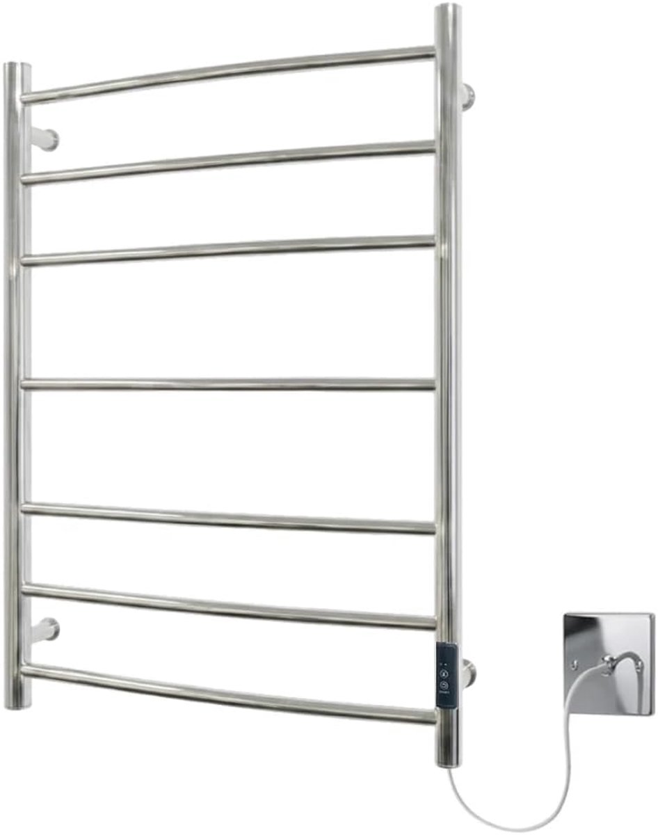 RVS Elektrische Verwarmde Handdoek Rail H800mm W600mm - Spiegel Gepolijst Afwerking - Handdoekenrek Badkamer