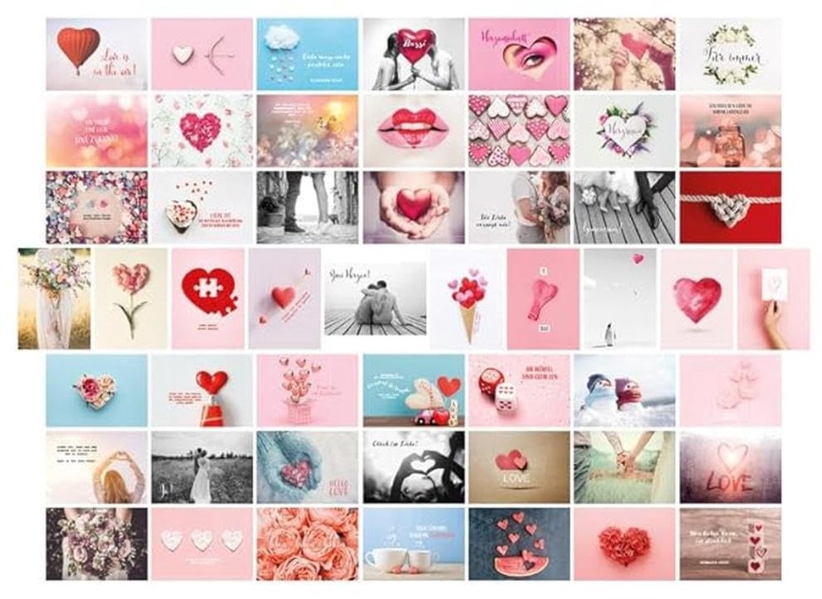 Hochzeit 52 Wochen, Set mit 52 Liebespostkarten DIN A6 für Hochzeitsspiel. 1 Jahr jede Woche eine Karte. Kreatives Hochzeitsgeschenk mit ... Alternative: Set mit 52 Liebespostkarten