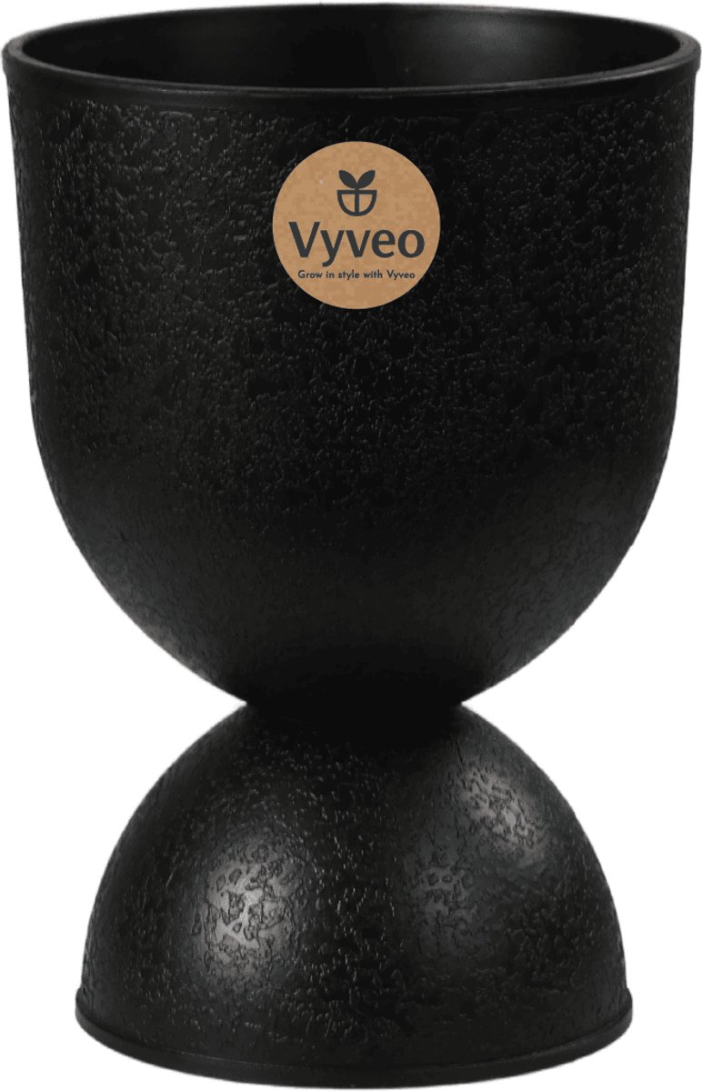Vyveo - Bloempot Muse - 33x47 - Zwart - Bloempot voor binnen en buiten - Lichtgewicht - Breukbestendig - Vorstbestendig - UV-bestendig