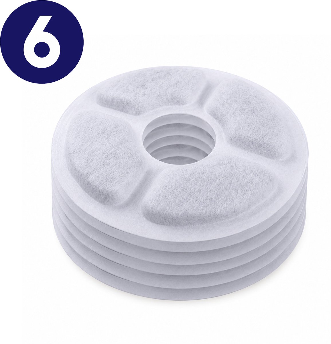 Knaak Drinkfontein Filters - 6 Stuks - Navulling Waterfilter - Geschikt voor Katten en Honden Drinkfontein