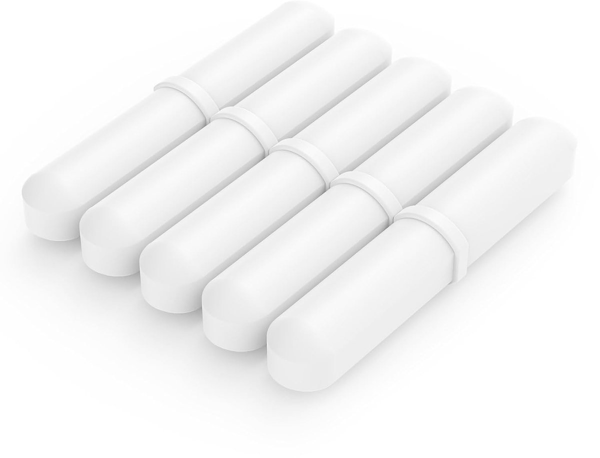 Magnetische Roerstaafjes Set van 5 Wit 50 mm PTFE Gecoat Magneetroerstaafjes voor Laboratorium Magneetroerders, Chemie en Mengen