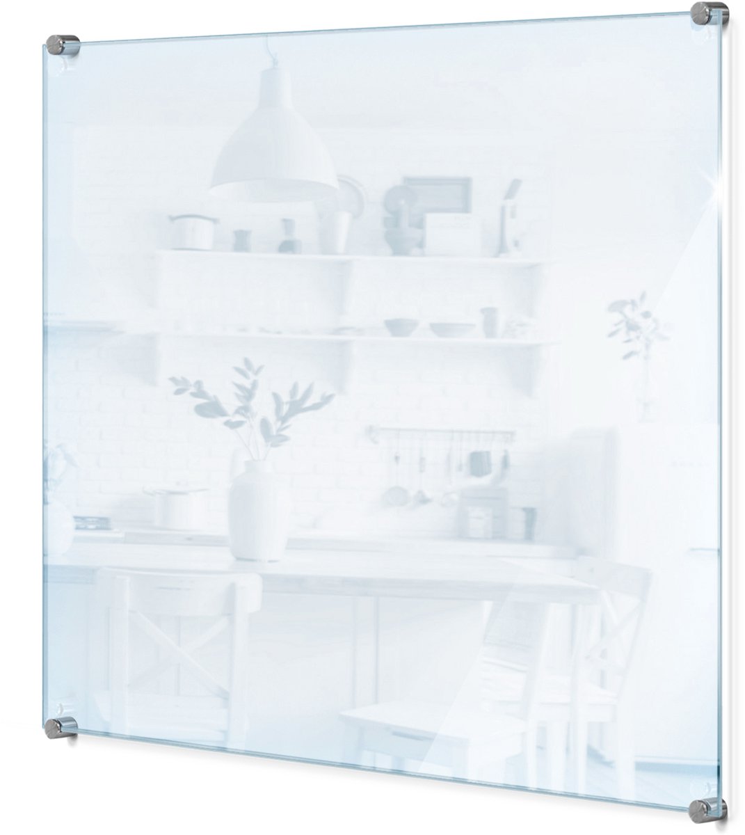 ArtPrintCave - Glazen achterwand keuken - 60x60cm - Transparant kookplaat achterwand - Spatplaat keuken glas - Kookplaatachterwanden