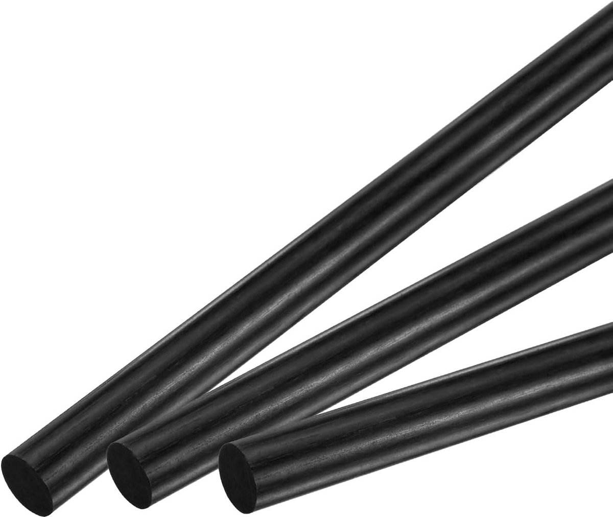 3 Staven van Koolstofvezel, Lengte 400mm Diameter 7mm Volledige Staaf van Matte Koolstofvezel voor RC Vliegtuig/DIY Handwerk/Modelbouw Vleugelbuis van Driewieler [15,75 x 0,27 inch]
