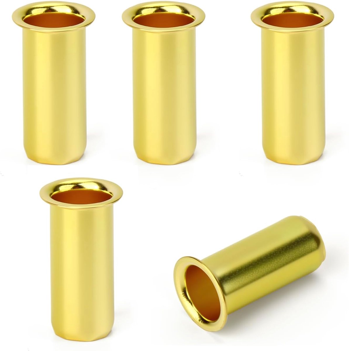 5 stuks Messing Slanginzetbus, Reducerende Buisbus voor Pneumatische Lucht-, Brandstof- en Waterleidingen, 6mm tot 4mm Interne Steunhuls voor Versterking van Flexibele Slangen
