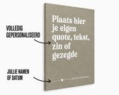 Artaza Canvas Schilderij Gepersonaliseerd Custom Cadeau - Liefde Quote Tekst - 80x120 cm - Groot - Wanddecoratie Woonkamer - Schilderijen - Muurdecoratie