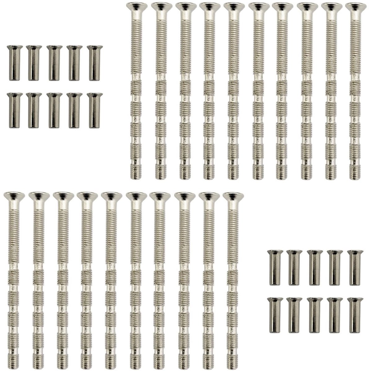 Dailygoods- Bout 60 mm - M4 Schroeven - Verbindingsschroeven - Bevestigen Deurgrepen - 20 Stuks - Geschikt voor Dikke Deuren