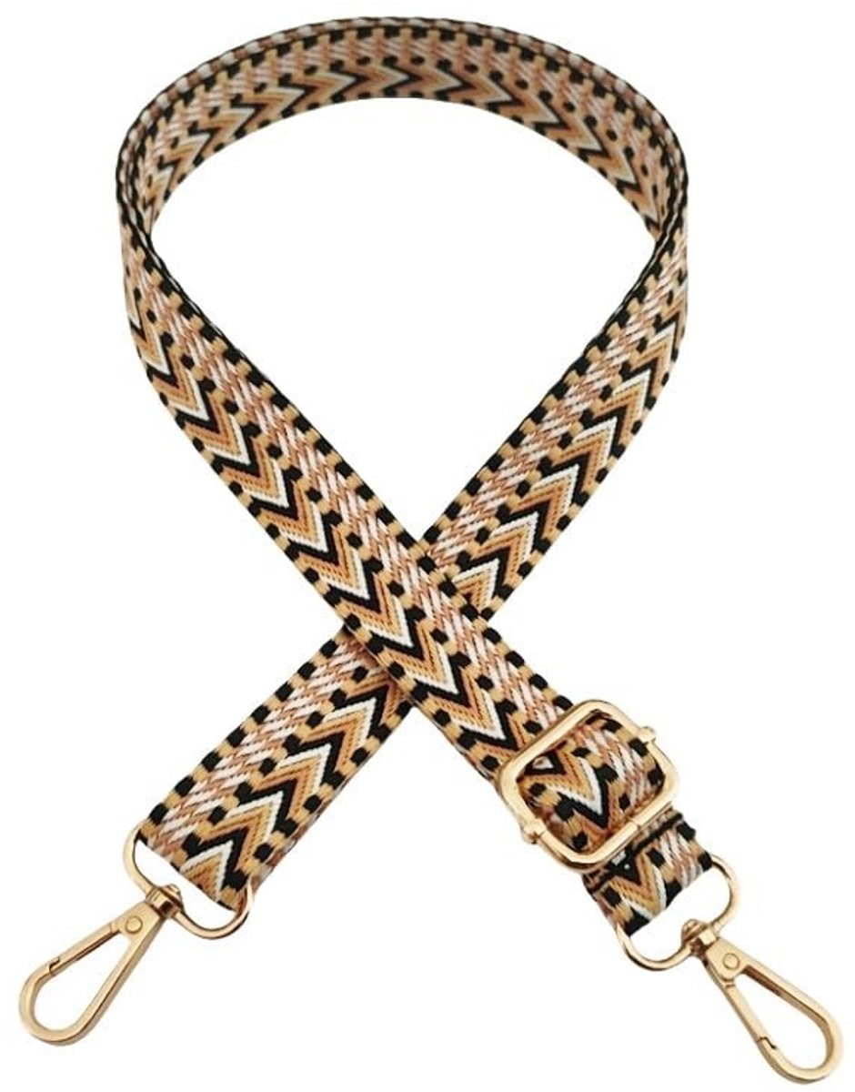 Dailygoods- Tasriem 2,5 cm breed - Verstelbare Schouderband - Vervangende Riem met Karabijnhaak - Duurzaam Nylon - Voor Handtassen/Cameratassen - Schouderriem