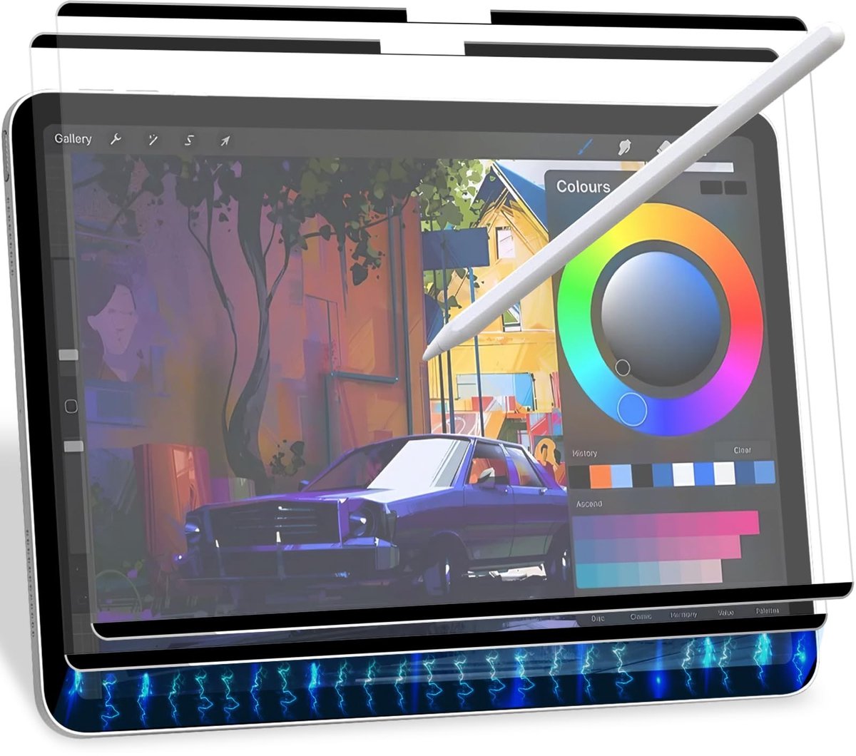 Dailygoods- Magneetfolie 2 Stuks - Papieren Beschermfolie - Afneembaar/Herbruikbaar - Matte Displayfolie - Geschikt voor iPad 10e/11e Generatie - Authentiek Schrijfgevoel - Schrijffolie