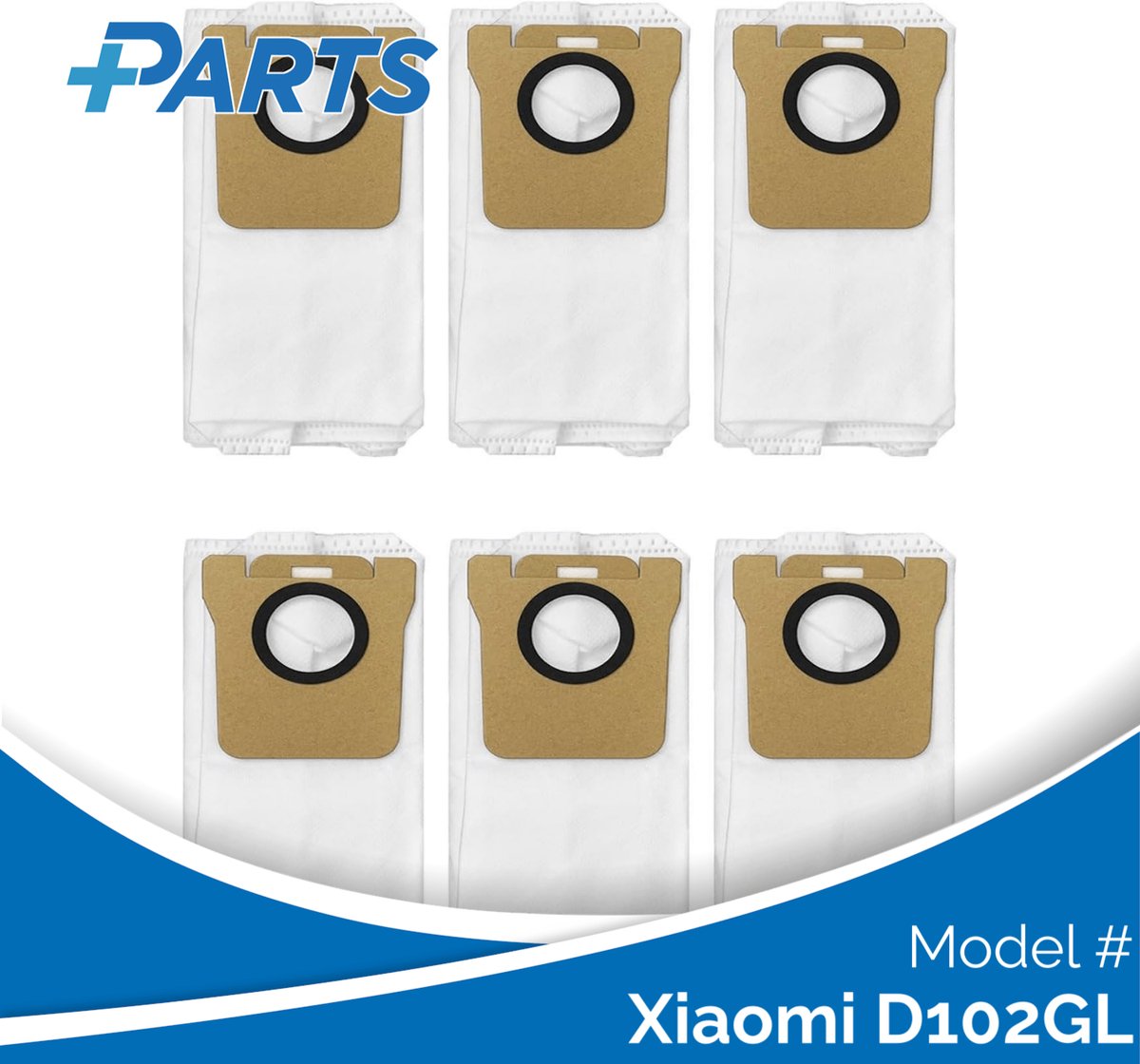 Xiaomi D102GL Stofzakken (6 Stuks, Plus.Parts® alternatief voor BHR6560GL)