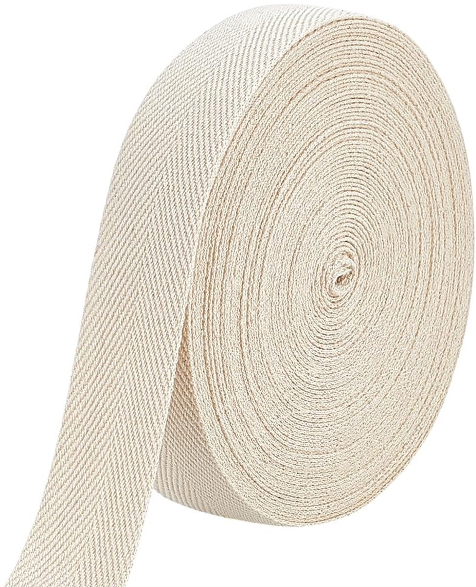 Dailygoods- Biaisbindband 32 mm x 15 m - Katoenen Keperstof - Naaien/Quilten - Cadeauverpakking - Decoratieve Randen - Ademend en Machinewasbaar - Katoenen Lint