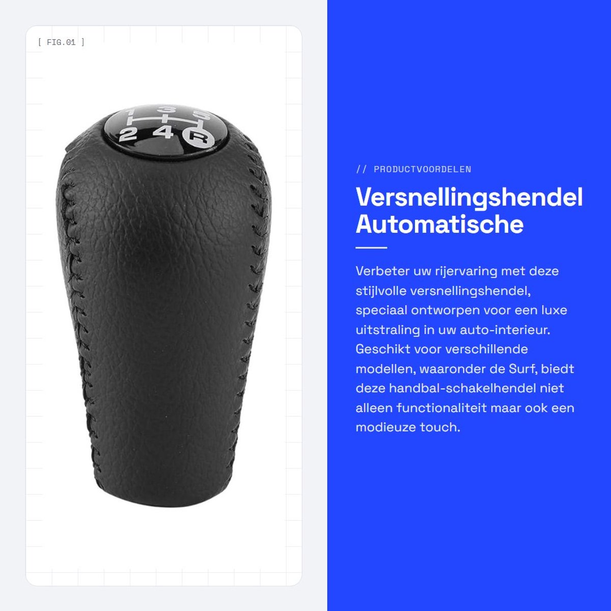 Dailygoods- Versnellingshendel luxe ontwerp - Automatische Pookknop - Handbal Schakelhendel - Geschikt voor 4Runner/Pickup/Surf - Hoogwaardig Leer - 100% Gloednieuw