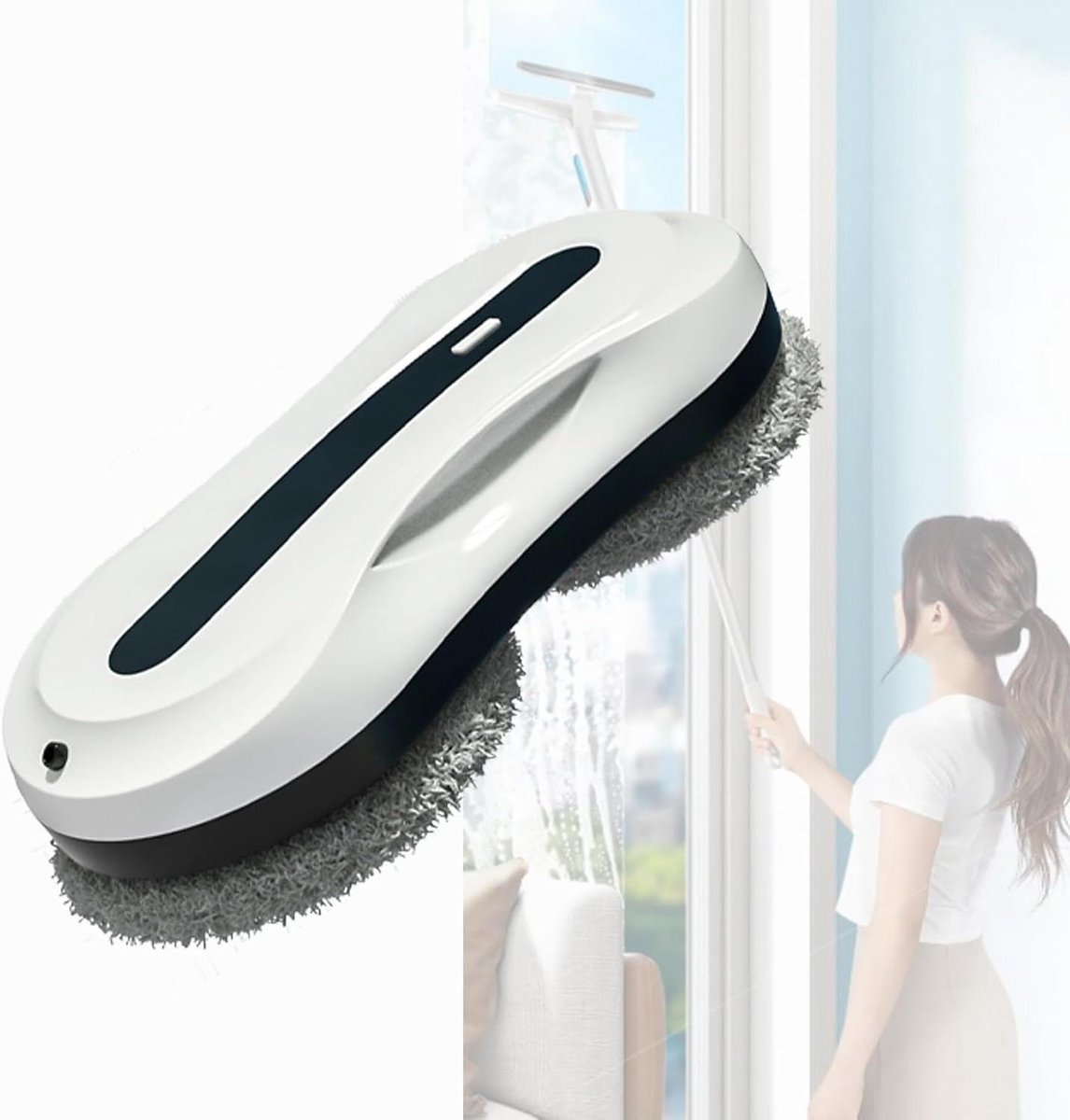 Glazenwasser Robot - Ruitensproeier Slim - Automatisch Ramen Wassen - Afstandsbediening Besturing - 5600 Pa Zuigkracht - Wit