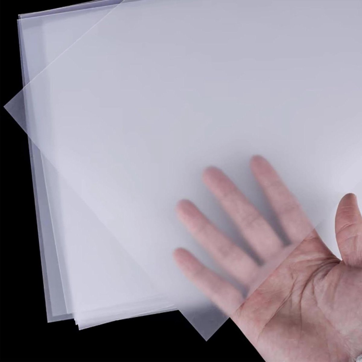 Plastic Platen - PP Platen - Huis Decoratie - Dubbelzijdig Mat - 25x25 cm - Semi Transparant