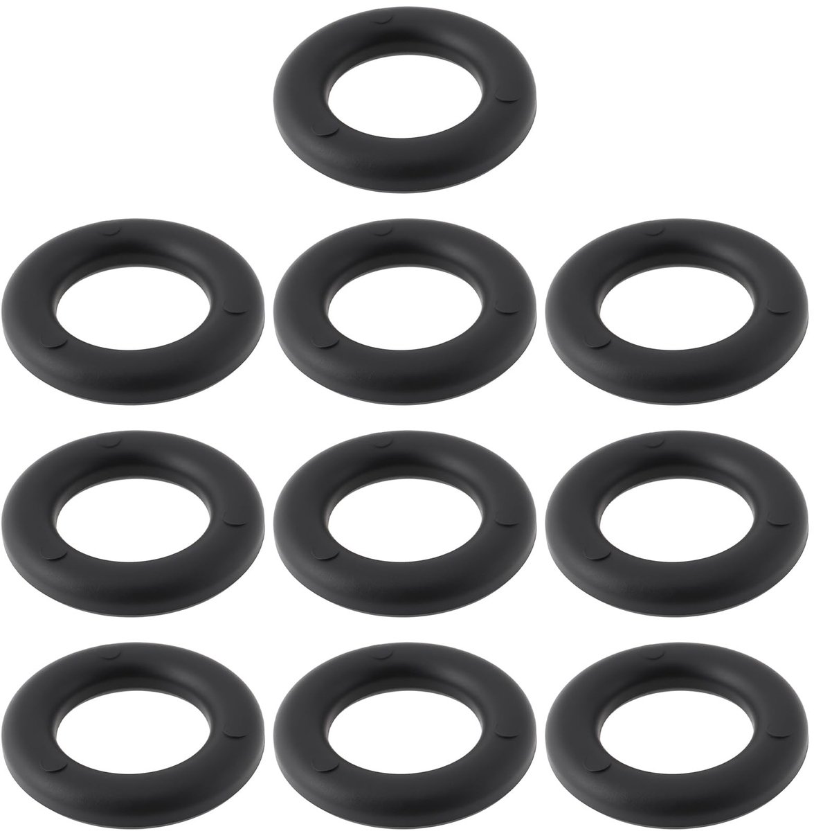 Dailygoods - Plastic O-Ringen voor Tent - 20x12mm - Sterk en Duurzaam - Zwart - Geschikt voor tenten en zeilen - 10 Stuks - Ideaal voor outdoor gebrui...